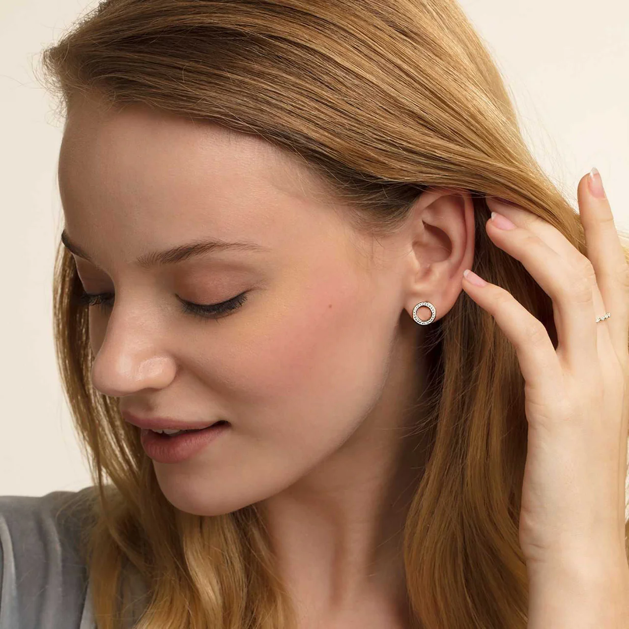 Together Cubic Zirconia Stud Earring - H1947-051-14 - Image 2