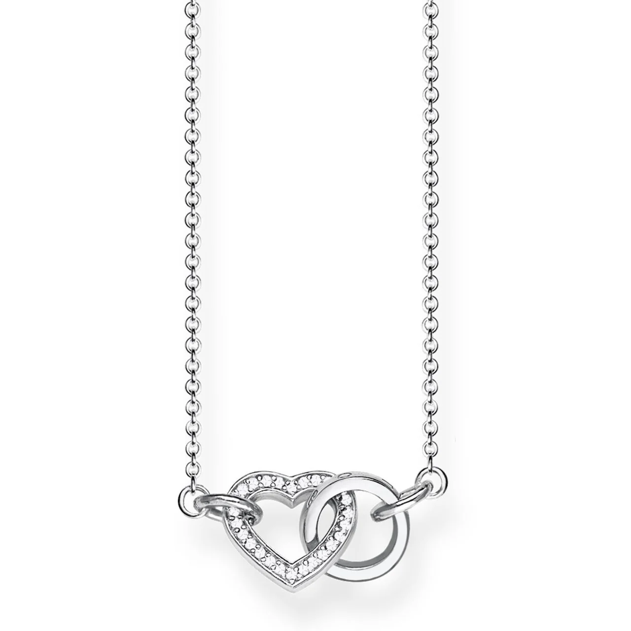 Together Heart Cubic Zirconia Necklace 40-45cm - KE1643-051-14-L45v - Image 2