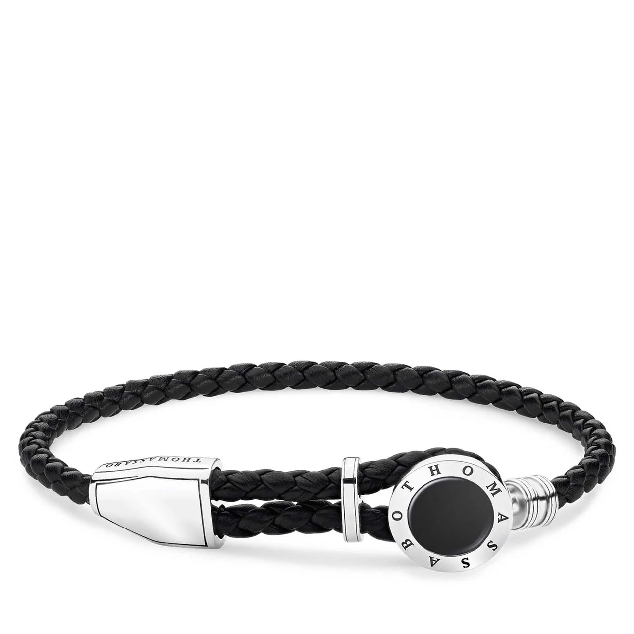 Unisex Onyx Toggle Leather Bracelet 14-25cm
