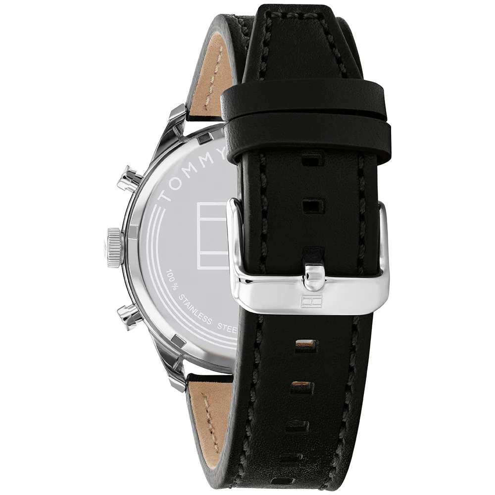 Tommy Hilfiger 1791941 Matthew Black Leather Mens Watch - Image 4