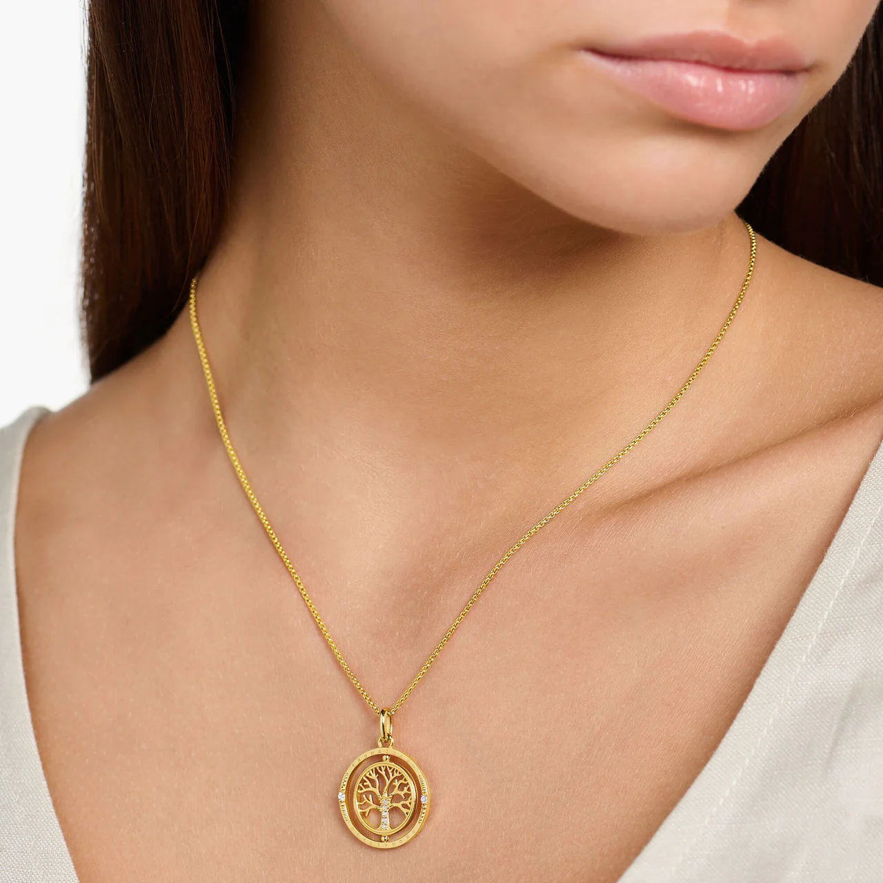 Necklace Tree Of Love Gold - TKE2148Y - Image 4