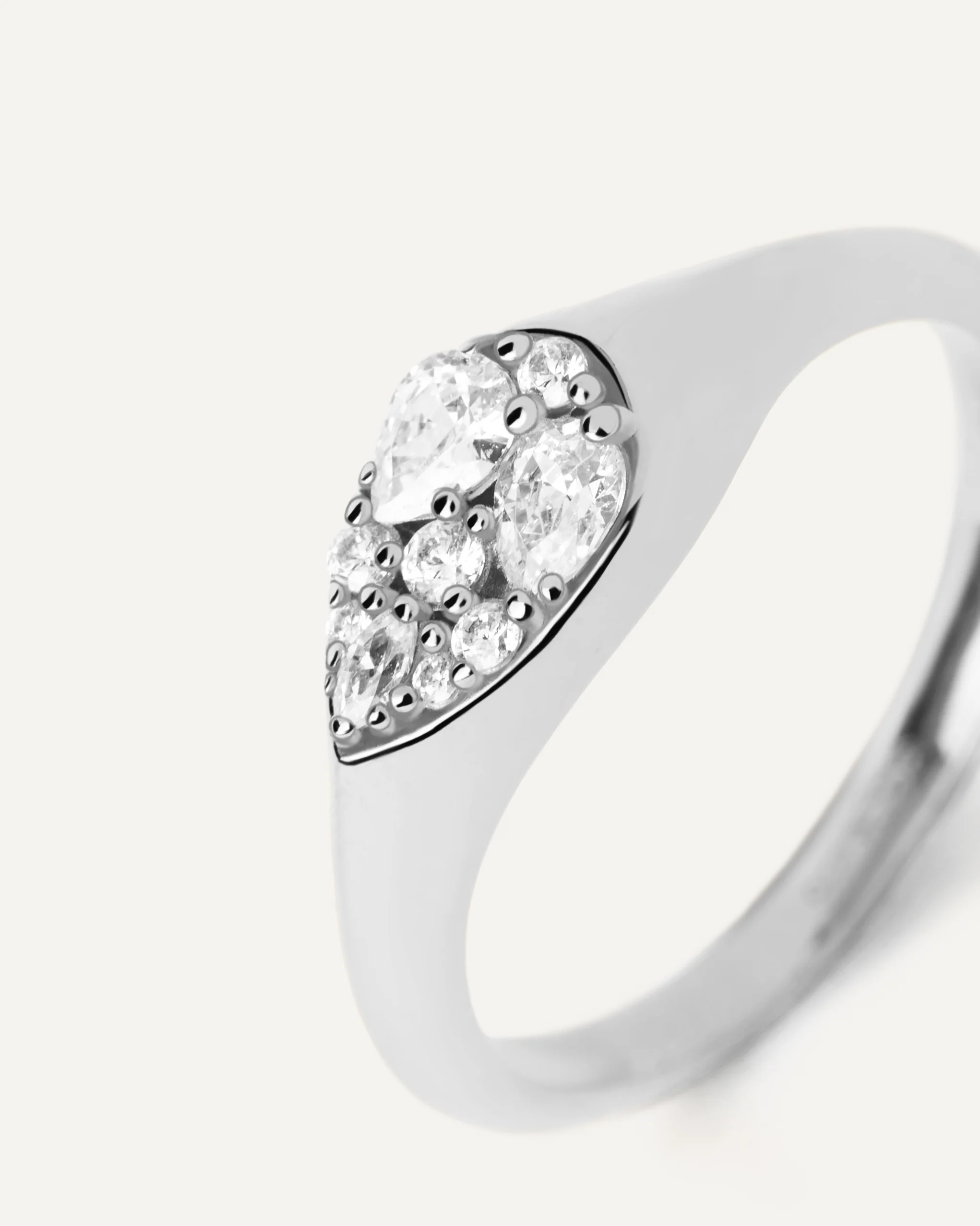 Vanilla Silver Stamp Ring Size 10 - Image 4