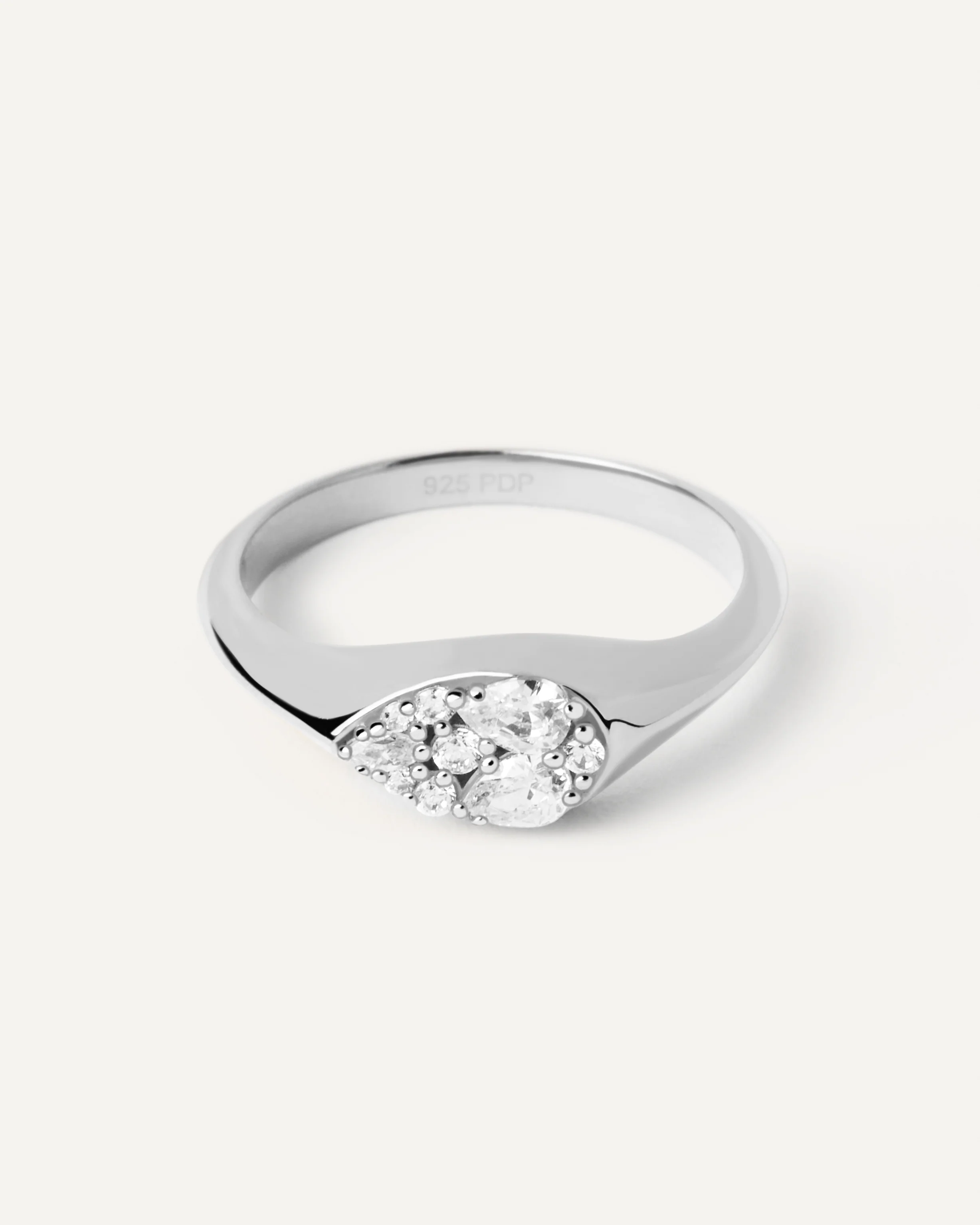 Vanilla Silver Stamp Ring Size 12 - Image 5