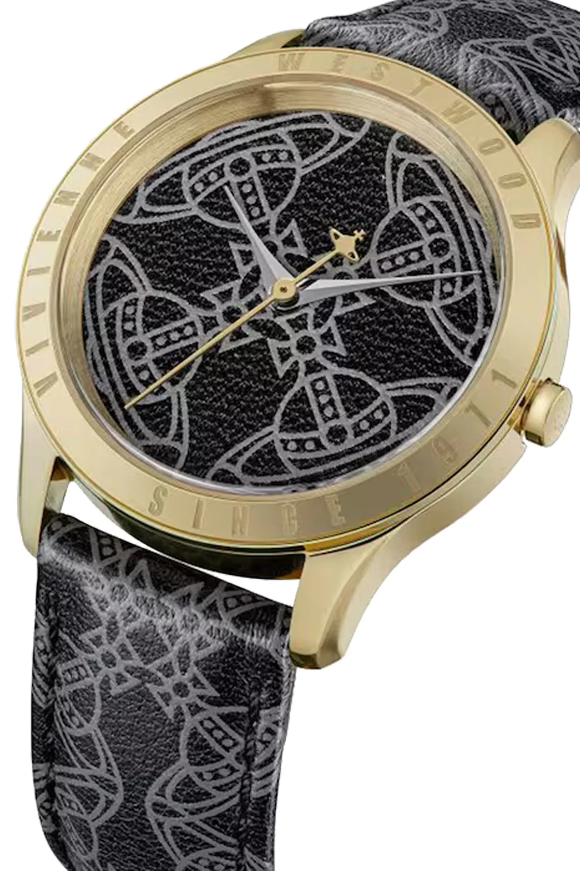 Vivienne Westwood Berkley Black Gold 35mm Black Chronograph Watch - Image 3