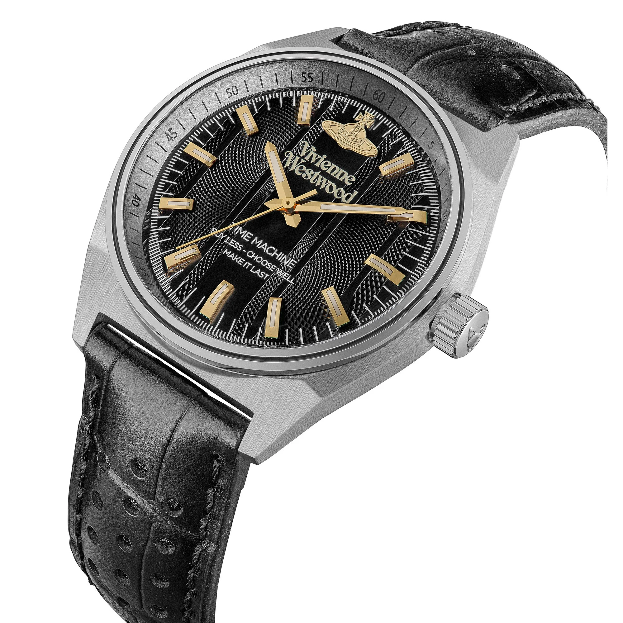 Vivienne Westwood Sydenham Watch Black Leather Strap - Image 2