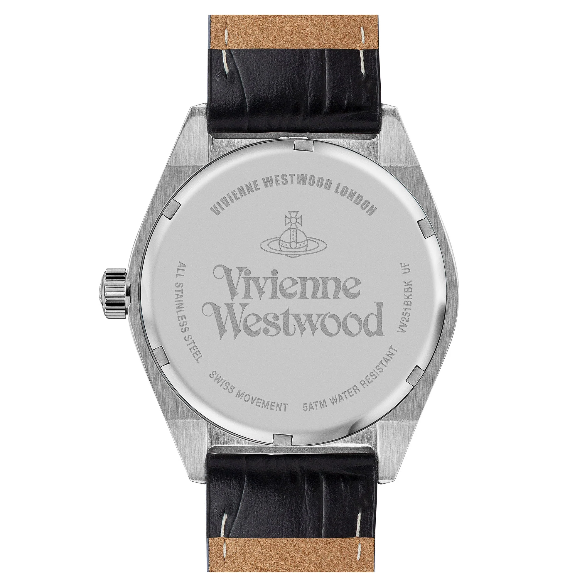 Vivienne Westwood Sydenham Watch Black Leather Strap - Image 3