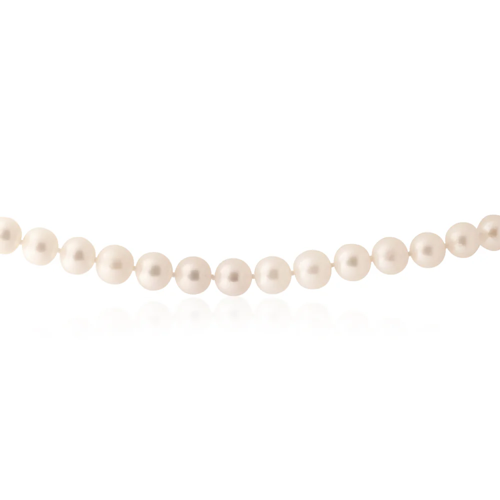 White Freshwater Strand White Pearl Necklace - Image 3