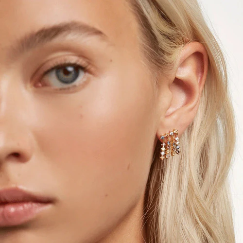 Willow Yellow Gold Earrings - AR01-293-U - Image 2