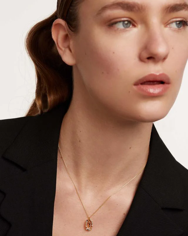 Y Gold Initial Necklace - CO01-284-U - Image 4